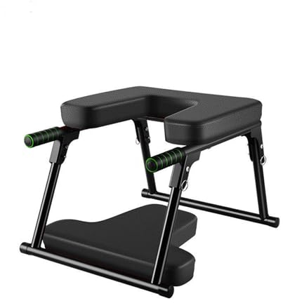 maxant Banco de yoga con soporte para la cabeza, banco de inversión de yoga con marco de acero y almohadillas de poliuretano, silla con reposabrazos, taburete de fitness, capacidad de carga de 200 kg