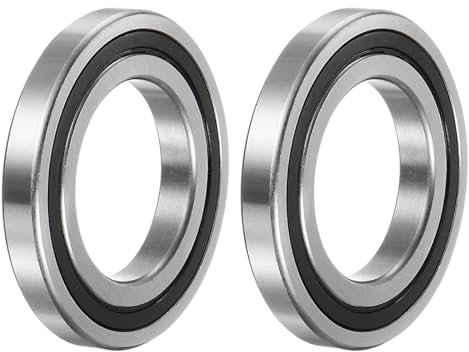 sourcing map 16008-2RS Deep Groove Ball Bearing, 2pcs 40mm x 68mm x 9mm Hign Carbon Chrome Steel Z0 Double Rubber Sealed Bearing