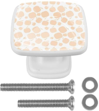 suojapuku Pomello quadrato per mobile, confezione da 4,modello di frutta,Ferramenta per armadietti da cucina per maniglie per cassettiere e cassettiere