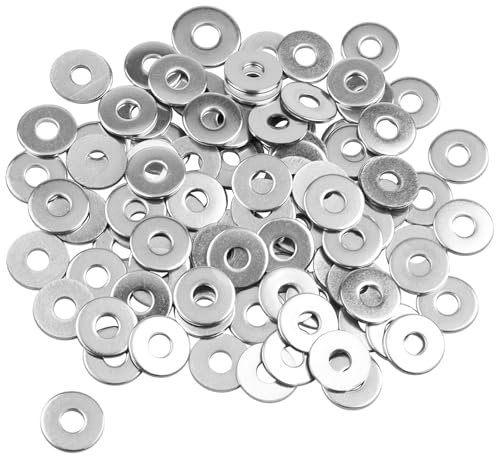 Caianwin M5 Unterlegscheiben 100Stück, M5 x 15mm Große Unterlegscheibe Beilagscheiben Edelstahl Karosseriescheiben Metallscheiben U Scheiben für m5 Schrauben & m5 Muttern & m5 Gewindestangen