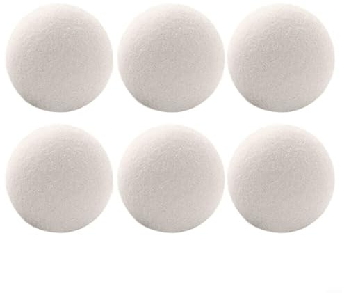 ZYNCUE Wool Tumble Dryer Balls, 6Pack Dryer Balls Reusable Wool Dryer Balls Wear - Reduce Drying Time, Wrinkles & Static Cling