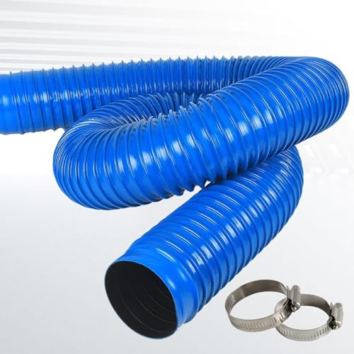 Abluftschlauch Lüftungsschlauch Trockner Schlauch Fallrohrverlängerung Mit Klemmen, PVC Staubsammelschlauch Für Elektrowerkzeuge Zur Holzbearbeitung, Haushalts- Und Nass-/ Trockensauger Für Werkstätte