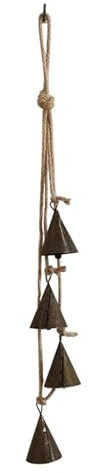 Mumuve Festliche hängende Glocken aus Bronze mit Seilen, Glocken, altes Aussehen, Weihnachtsglocken
