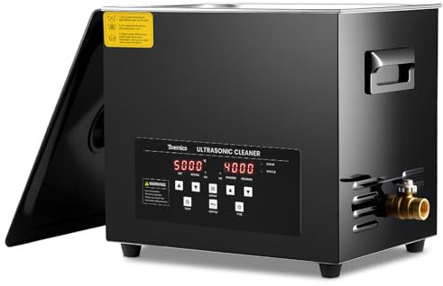 Toemics 10L Digital Ultrasonic Cleaner with Degas and Gentle Mode, 240W Professional Ultrasound Cleaning Machine with Heater and Timer, for Cleaning Jewelry Glasses Denture Lab Utensils Metal Parts