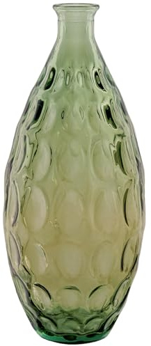 JARRÓN CRISTAL 39CM VERDE_°17X39CM