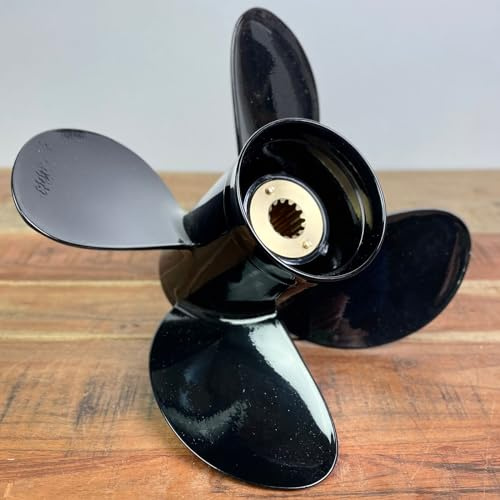 MAGICZEBRA 4-Blatt Boot Propeller Aluminium für Mercury 25-70 PS Außenborder 4x10,10x14 ' 13 Zähne 48-8M8026635