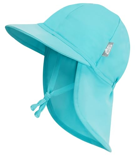 Jan & Jul Baby solhatt med nackskydd för simning, lagun, 3-6 månader
