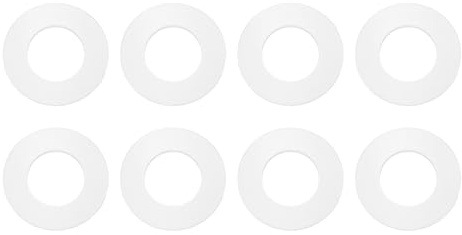 PATIKIL 8 Pcs M27 Joint Plat 27mm DI 50mm DE 4mm Épaisseur Blanc | En Silicone, Joint Plat Rondelle Cache-O-Ring Pour Robinet Tuyau Flexible Poignée Porte Douche