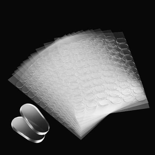Stalora 600pcs Autocollant Double Face, Pâte à Fixer Transparente, Adhésif Fort pour Décoration Murale, Artisanat, Ballons, Fêtes - Décollable Sans Trace, Repositionnable, Idéal pour Usage Polyvalent