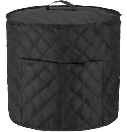 FUBESK Housse anti-poussière matelassée en nylon pour autocuiseur instantané PAN de 8 litres, avec poches et poignée, lavable en machine, noir