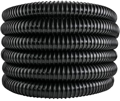 25mm Corrugated Flexible Pond Pump/Filter/Waterfall Pipe/Hose/tubing (15M),Ideal for hydroponics and Suction Hose