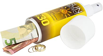 plasticfantastic Safe für Box Sun Protect 18 x 5 cm, Schaumstoff, Gelb