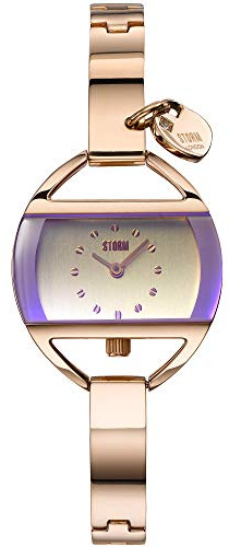 STORM Temptress Charm Women's Watch with Unique Curved dial, Heart Charm and easilink Fastening