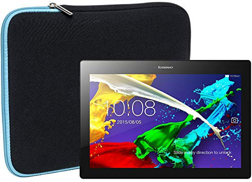 Slabo Tablet Tasche Schutzhülle für Lenovo Tab 2 A10-30 Hülle Etui Case Phablet aus Neopren – TÜRKIS/SCHWARZ