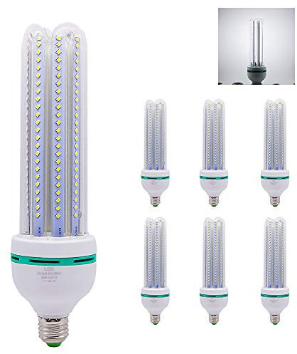 Chao Zan LED Lampe U-Form Glas Glühbirne 32 W ersetzt 250 W, AC 220 V E27, Kaltweiß (6000 Kelvin), Speichern 90% Energie,LED Energiesparlampe,6 er Pack