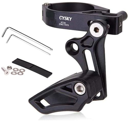 Chain Guide Mountain Bike, CYSKY MTB Chain Guide Direct Mount Chainring Guard Perfect for Most Bicycle Road Bike Mountain Bike BMX Fixie (Alloy Aluminum, Black)