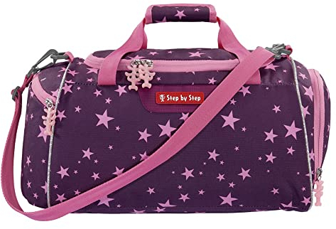 Step by Step Sporttasche „Unicorn Nuala“, lila, mit Nasswäschefach, Abnehmbarer Tragegurt, Verstellbarer Schultergurt, für Mädchen 1. Klasse, 13L