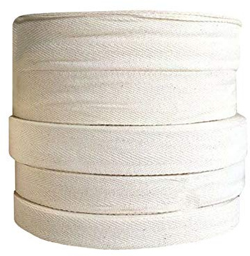 49M Baumwolle Schrägband Bias Bindeband DIY Nähen Randung Band Trimmen für Kostüm 1-5cm Breit (Weiß, Breite: 1.5cm)