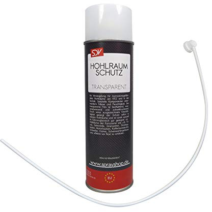 SDV Chemie Hohlraumschutz transparent 12x 500ml + 60cm Sonde Hohlraum Spray Versiegelung Hohlraumwachs Rostschutz