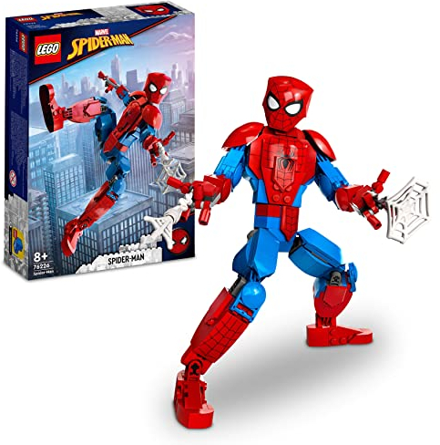 LEGO 76226 Marvel Spider-Man Figure, Fully Articulated Action Toy, Super Hero Movie Set with Web Elements, Collectible Model, Toys for Boys and Girls