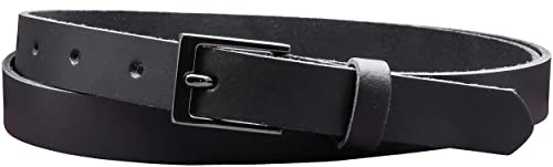 Vascavi Ledergürtel, 2 cm breit, Echtes Leder, Unisex Gürtel für Damen und Herren, MADE IN GERMANY, AM17-SL