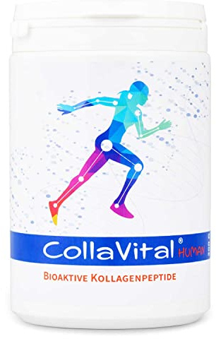Collavital® Human Kollagen Pulver [300g] – Bioaktives Kollagen Hydrolysat Typ1 + Typ3 – Geschmacksneutral – optimale Löslichkeit - Kollagen Peptide Mensch - Collagenpulver 300 g täglich
