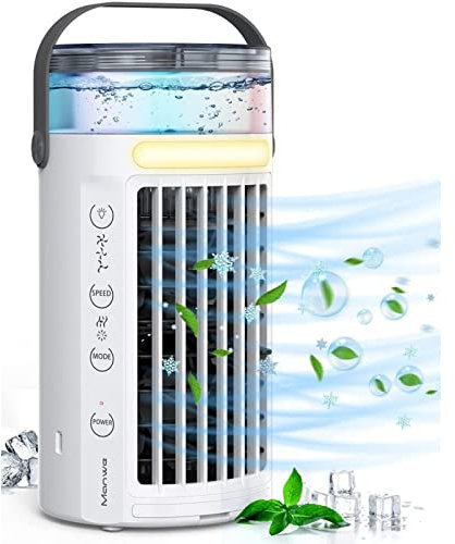 Aire Acondicionado Portatil Sin Ruido, Compacto Y PortáTil Ventilador Enfriador De Aire, Dispositivo De Enfriamiento Personal Ventilador Con Hielo - Oficina En Casa Trabajo Al Aire Libre