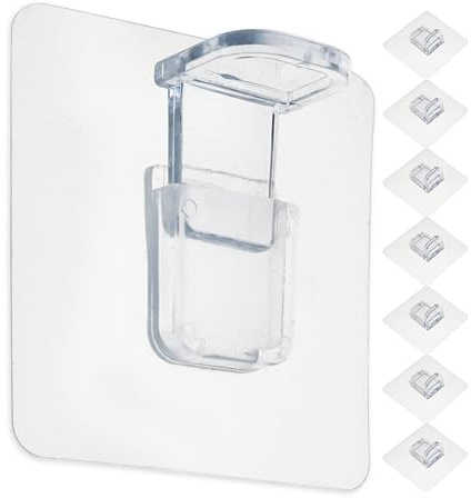 Selbstklebende Regalhalterung, 8 Pack, in Transparent, 70 x 70 mm extra starke Klebefläche, Schrankboden Halterung ohne Bohren und Schrauben, Einlegeboden Halter für Möbel, Glasboden, Fachbodenträger