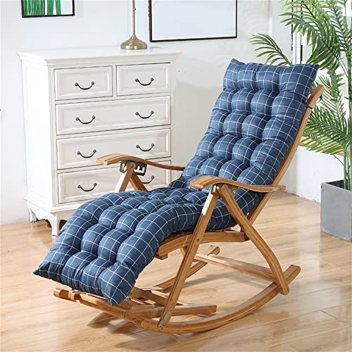 Morbuy Cojín para Tumbona de Jardín, Suave y Cómodo Cojín Reclinable Colchoneta Tumbona Exterior Ideal para Tumbonas, Hamacas y Sillas (48x155cm,Azul Marino)