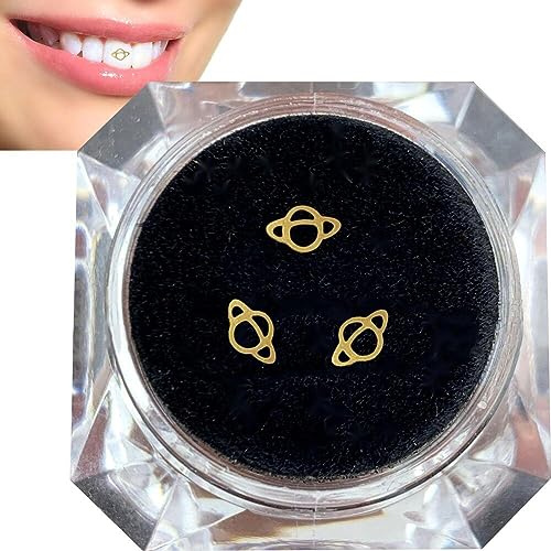 3pcs Zahnschmuck Juwel Metall Zahnzähne Kristall Ornament Schönheit Diamant Schmuck Dekor Dekoration
