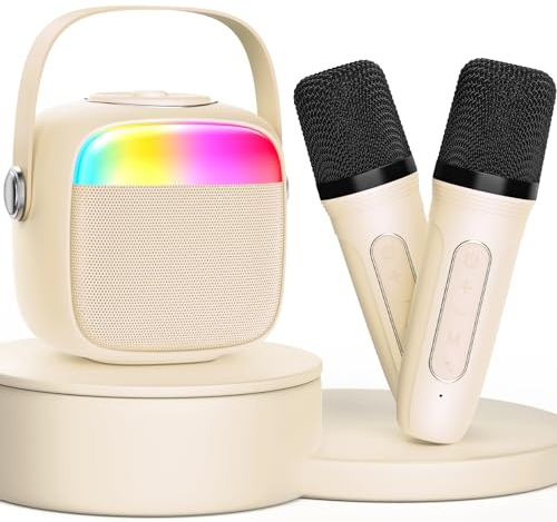 JYX Karaoke Professionale Completo, Karaoke con 2 Microfono, Macchina per karaoke per bambini e adulti, Altoparlante Casse Karaoke Portatile, regalo di compleanno e giocattolo