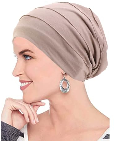 AIDIER Chemo Turban Mütze füR Frauen Damen Sommer Chemo Kopfbedeckung Baumwolle Chemo Krebs Cap Slouchy Kopfwickel Schlafmütze Weicher Turban füR Krebs Kopfbedeckung Turban füR Frauen Haarausfall