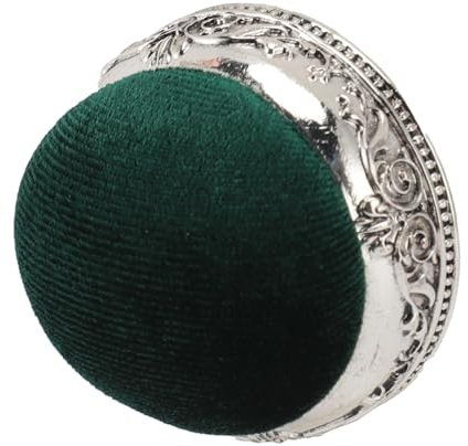 Nadelkissen, Weiches, Leicht zu Reinigendes Retro-Nadelkissen Zum Nähen (Silberne Basis, grüner Typ)