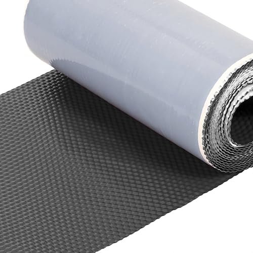 Decket Wandanschlussband Alu EuroTec Fortis AL 300, Schwarzgrau | Kaminanschluss 300 mm x 5 m; Dach-/Kamin-Anschlussband; Selbstklebend; Formbar & witterungsbeständig; Aluminium-Dichtband