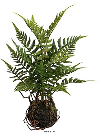 Artificielles.com - Kokedama - Planta colgante artificial helecho H 38 cm