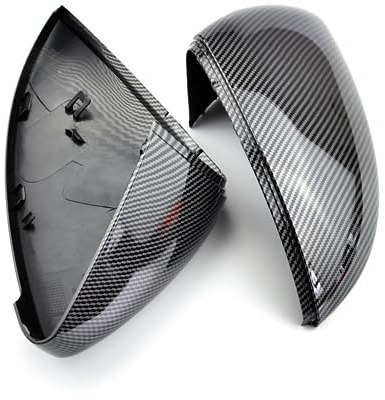 Auto Spiegelkappen Für VW Für Golf Für MK7 7,5 Für GTI 7 7R Carbon Helle Schwarz Abdeckung Auto 2PCS Spiegel Abdeckungen Caps Rückspiegel Fall Abdeckung Rückspiegel Abdeckung(Carbon Look Black)