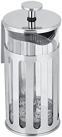de Prensa Francesa, Vidrio de Borosilicato Resistente Al Calor, Hecha a Mano, de Acero Inoxidable, Adecuada para Hacer té, café en Casa, en la Oficina (350ML)