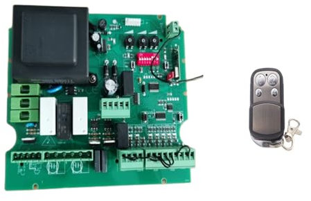 Schiebetor-Bausatz Platine for Schwenk-/Schiebetore, 220 V AC, 433 MHz, NC-Modell for Platine mit Doppelmotor-Schwenk-/Schiebetormotor Elektrischer Toröffner-Bausatz(220V board 6 Remote)