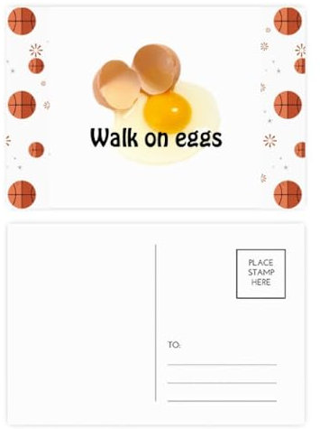 Englische Sprache, Kultur, gesunder Menschenverstand, Eier, Basketball, Postkarten-Set, Dankeskarte, Versandseite, 20 Stück
