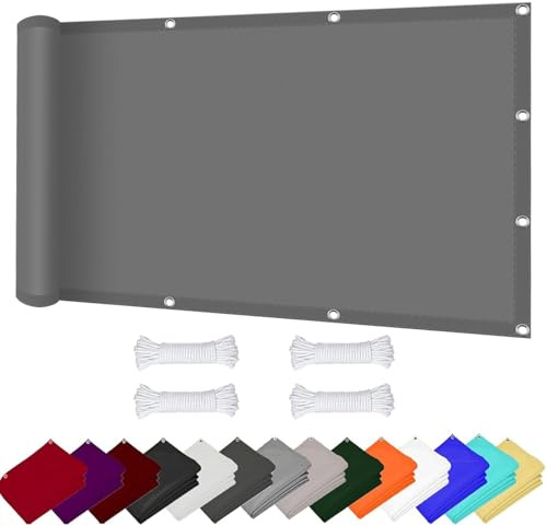 Garden Sail Sun Shade Sail Rectangle 2.7 x 4 m Weatherproof, Sunshade, Anti-Uv, with Cord Rectangle Sail Canopy Rectangle Sunscreen Awning Canopy for Outdoor Garden, Light Grey