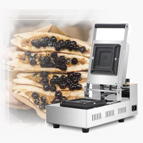 XUXIAO Waffle para sándwiches Hamburguesa Comercial de 900 W, Máquina para Hacer Hamburguesas eléctrica Antiadherente para cocción rápida