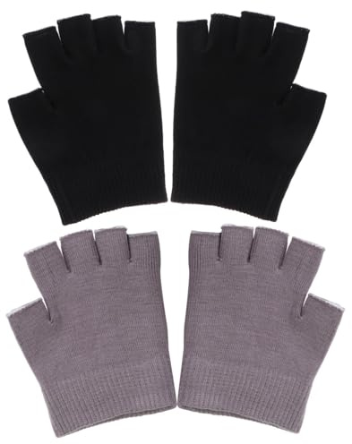 Ipetboom 2 paia Guanti Idratanti per Mani Secche e Screpolate Gel Riparatore e Nutrizione Continuativa per Morbida e Flessibile e Grigio