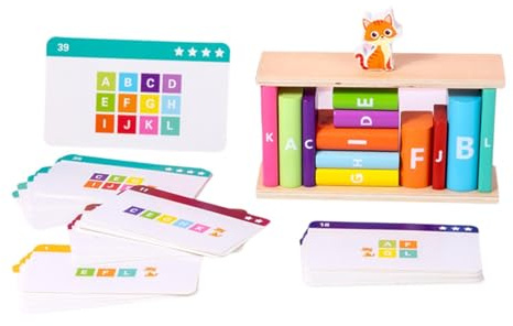 Luwecf Holzbausteine Set für Die Schule, Klassenzimmer, Unterrichtsbedarf mit Kätzchen