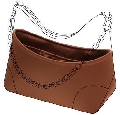 DGAZ Anpassen Satin Handtasche Einsatz für Boulogne, 48 Farben | Luxuriöse Satin-Innentasche, Perfekte Passform, Sanfter Schutz, Leicht
