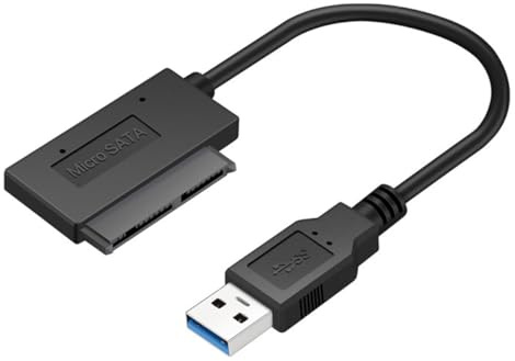 NGFF USB 3.0 Type-A to SATA 7+9 16Pin Micro SATA 1.8inch Solide Disk Drive SSD Adapter Cable 5Gbps 90 Degree Angled Connector