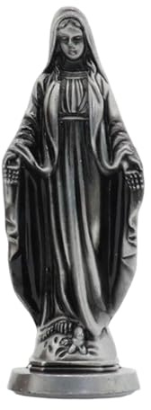 Fiocias Statua in Lega di Zinco Figura Decorativa Religiosa Statuetta Preghiera Raccolta Spirituale Adatta per Decorazione Automo, Latta Retrò