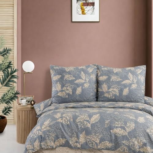 ZIRVEHOME Bettwäsche 200x220 cm. 3-teilig Set Baumwolle Bettbezug 200 x 220cm 80% Baumwolle, 20% Polyester Kissenbezug 80x80cm Renforcé Bettwäsche-Sets 200 x220 mit Reißverschluss, ArinaP1
