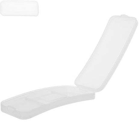 Hemobllo Custodia Tascabile per Occhiali Clip in Plastica Rigida Bianca, Organizer Portatile per Occhiali da Sole da Viaggio, Scatola Protezione Sottile e Leggera per Montature e Lenti