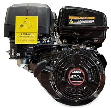 Loncin Motore 420 CC con Avviamento Elettrico e a Strappo – 12.3 HP, Albero Conico Ø23 mm, Benzina – Compatibile con Rasaerba, Motozappe, Generatori e Attrezzature