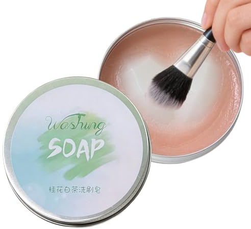 Jabón para Pinceles de Maquillaje Limpiador Sólido con Forma de Corazón